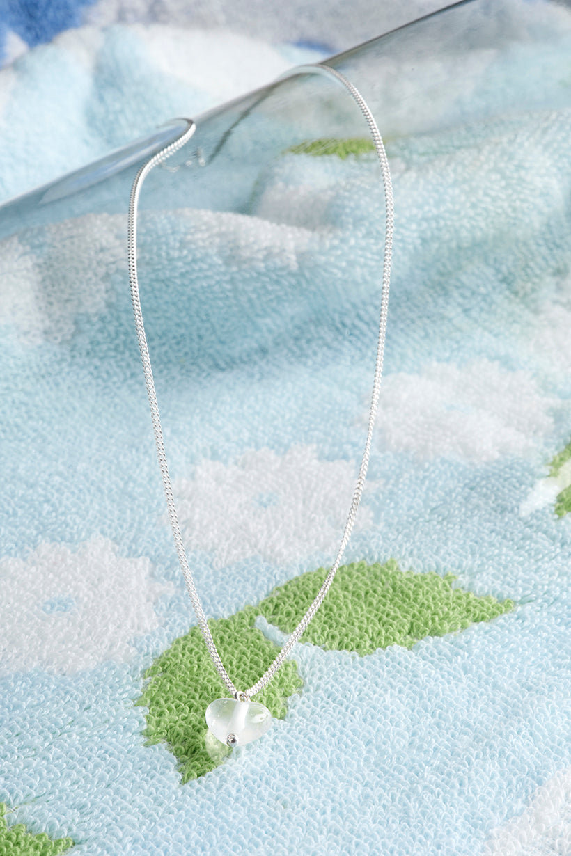 SWEETHEART PENDANT - STERLING SILVER, GLASS