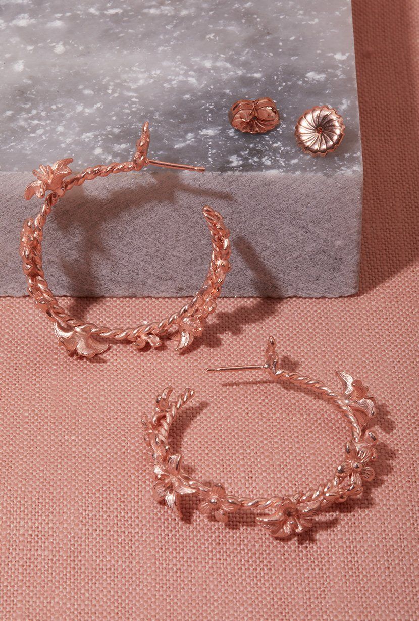 GARLAND HOOP EARRINGS - GOLD PLATE Ada Hodgson