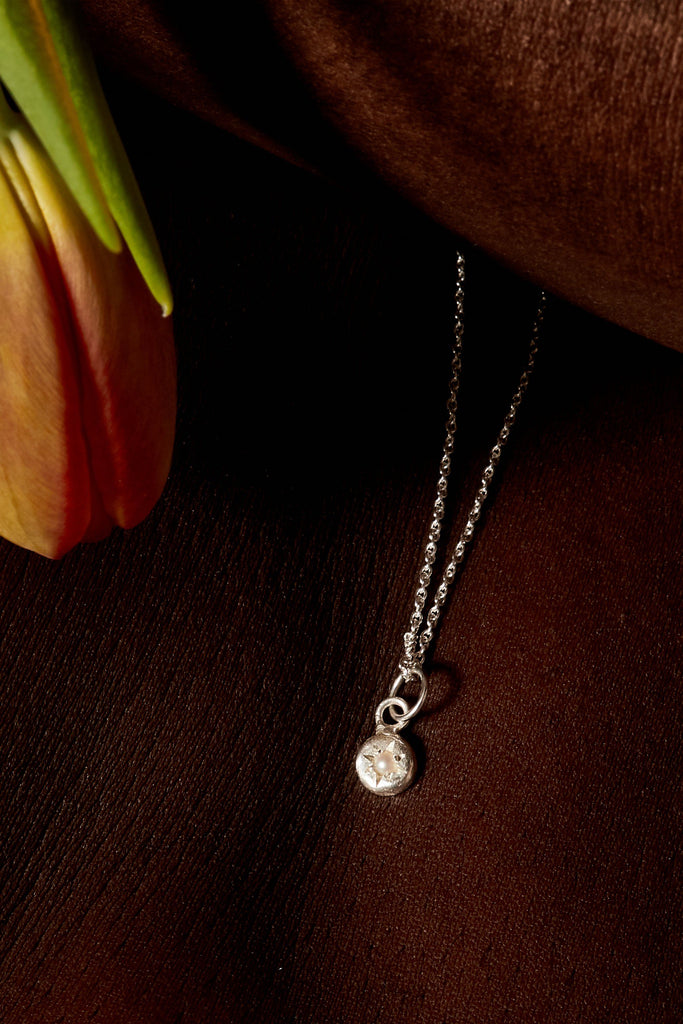 BIRTHSTONE STAR NECKLACE - JUNE - PEARL, STERLING SILVER Ada Hodgson