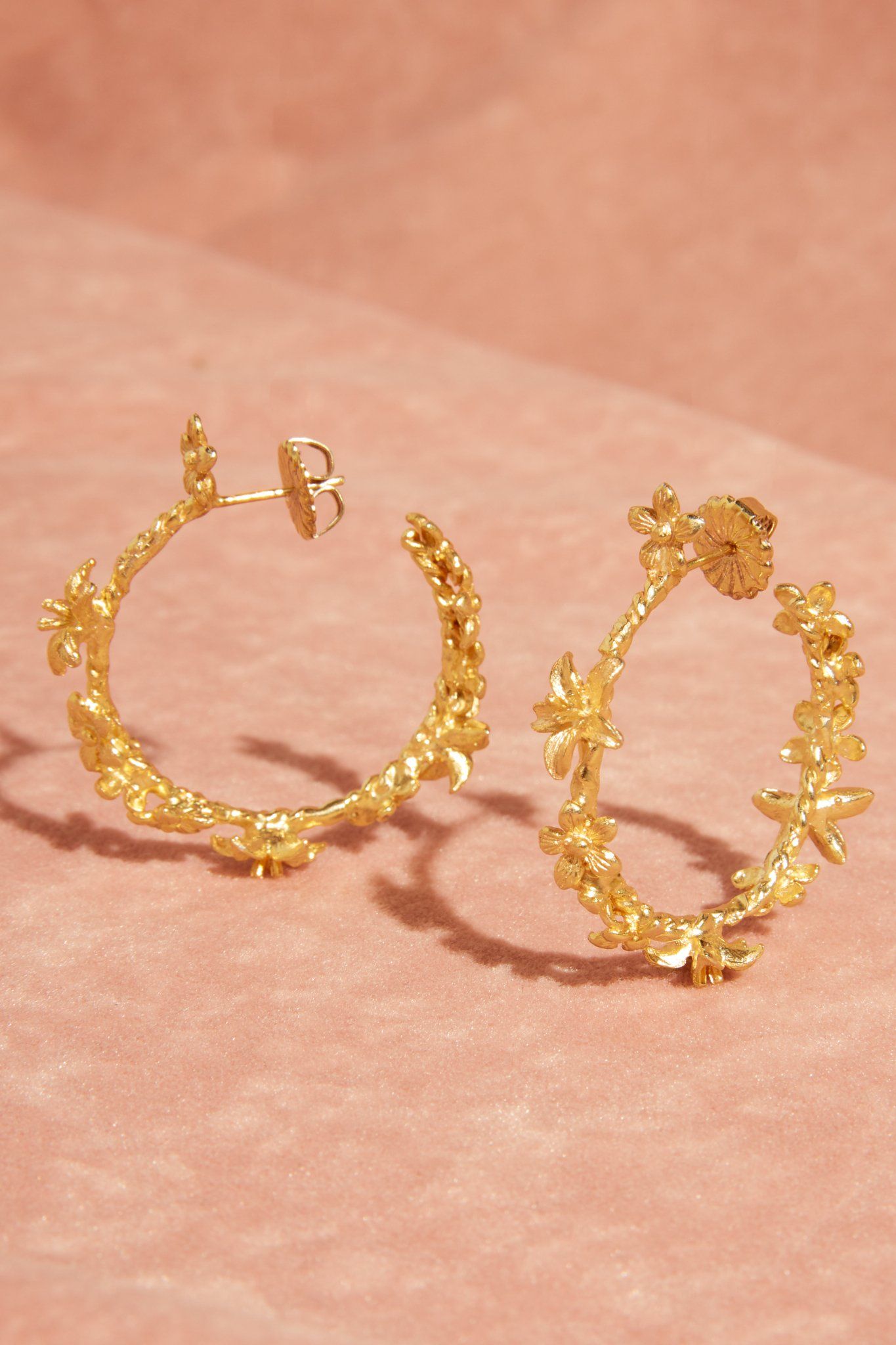 GARLAND HOOP EARRINGS - GOLD PLATE Ada Hodgson