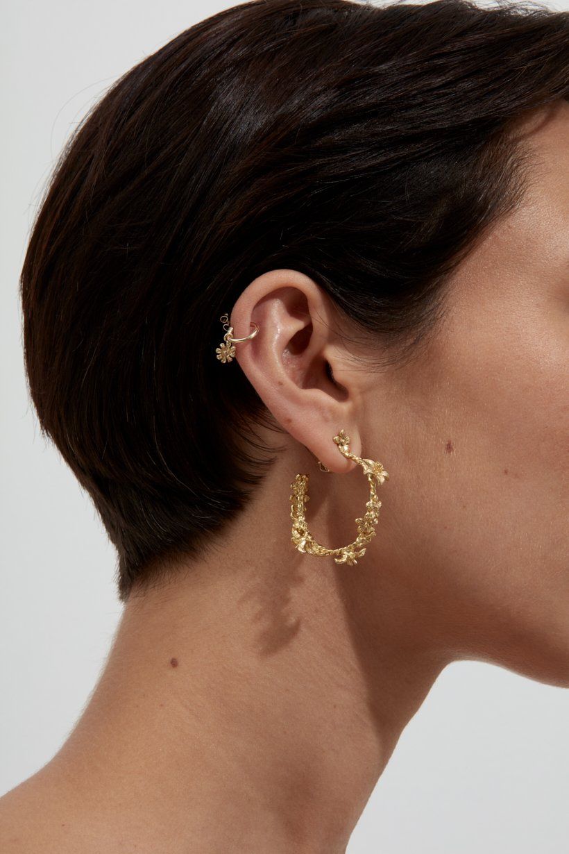 GARLAND HOOP EARRINGS - GOLD PLATE Ada Hodgson