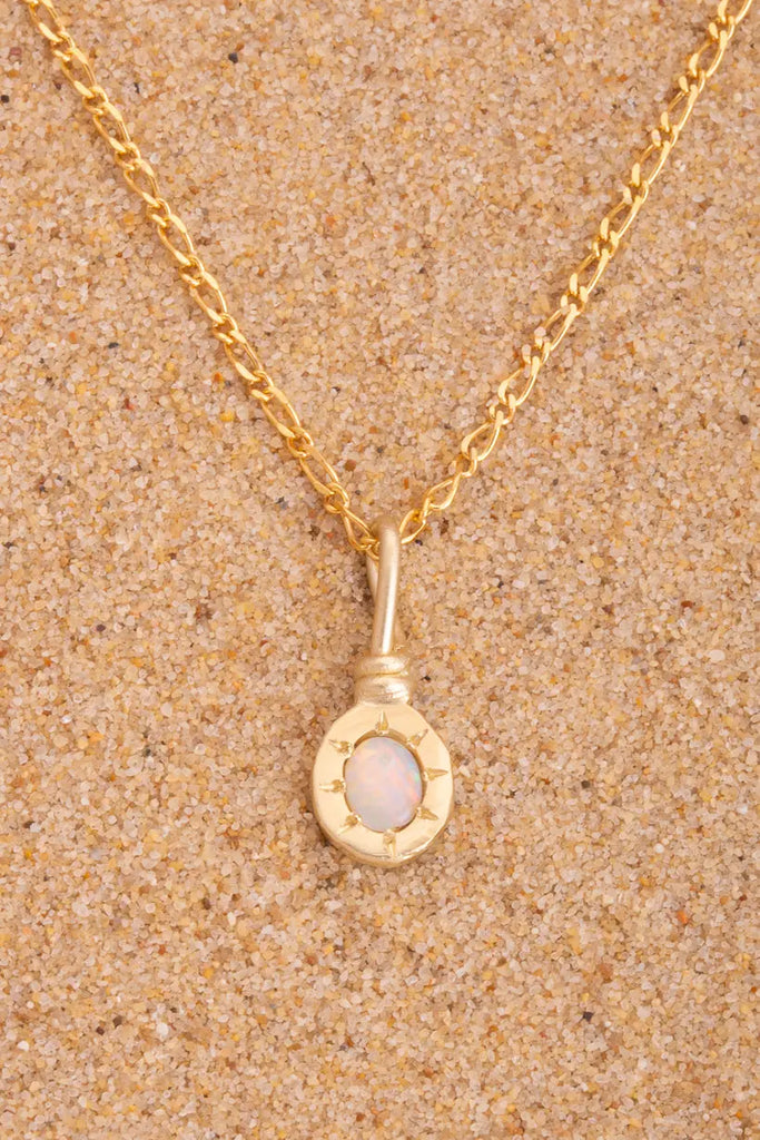SPARK NECKLACE - 9KT YELLOW GOLD AND OPAL Ada Hodgson